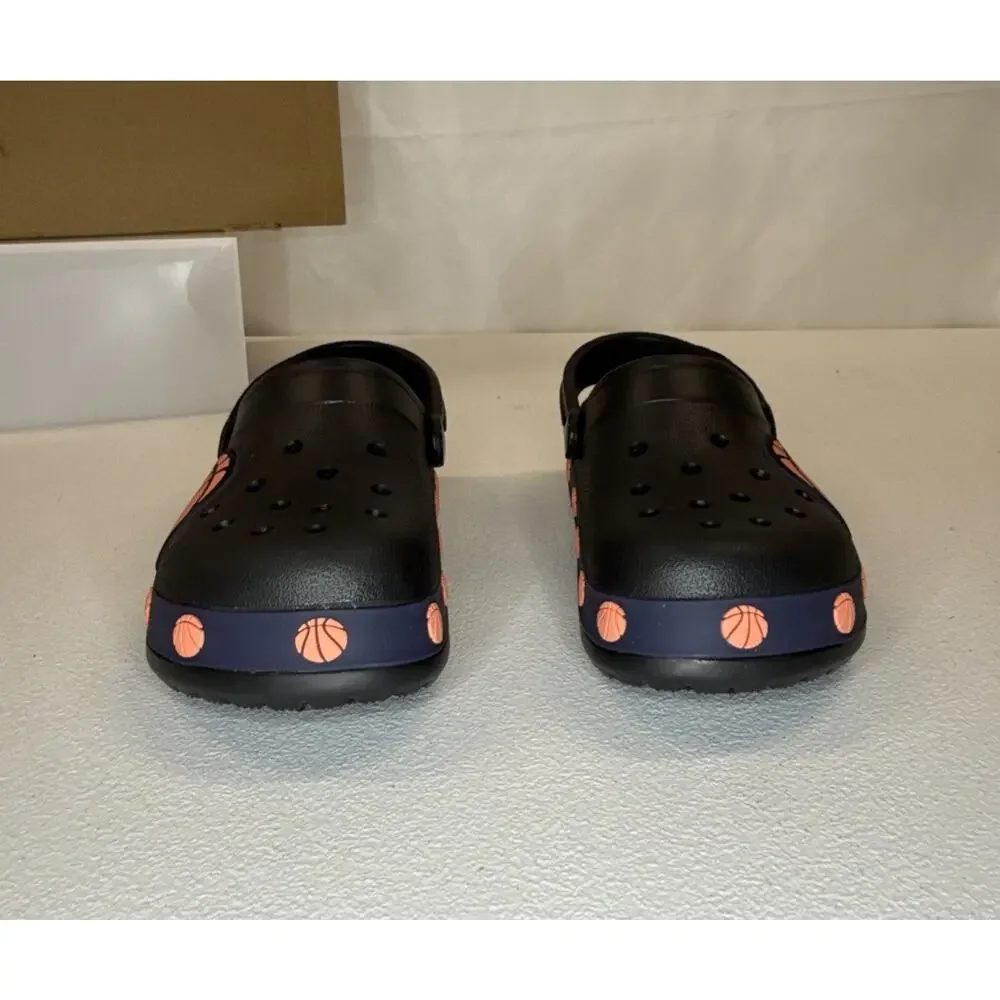Basketball Foam Clogs Slides Graphic Water Shoes Black Kids Size 1